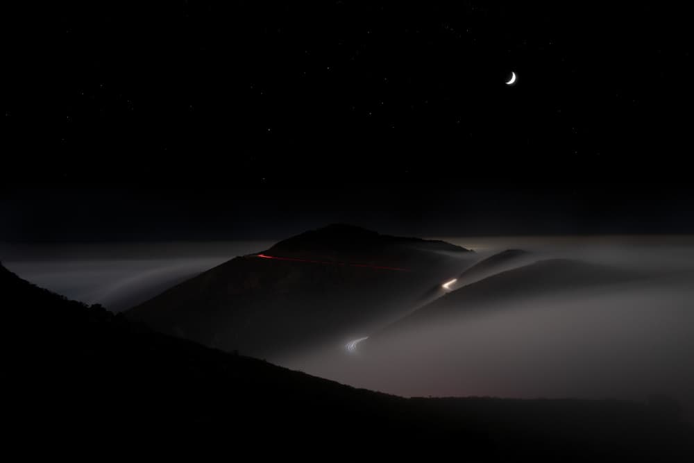 Moonlit Mountain Road by Chuanxu Ren — canvas wall art