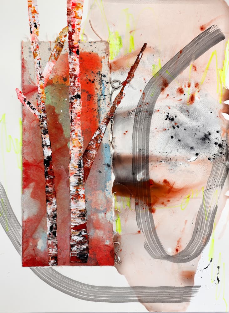 Birch Forest Abstract by POOVI ART — canvas wall art