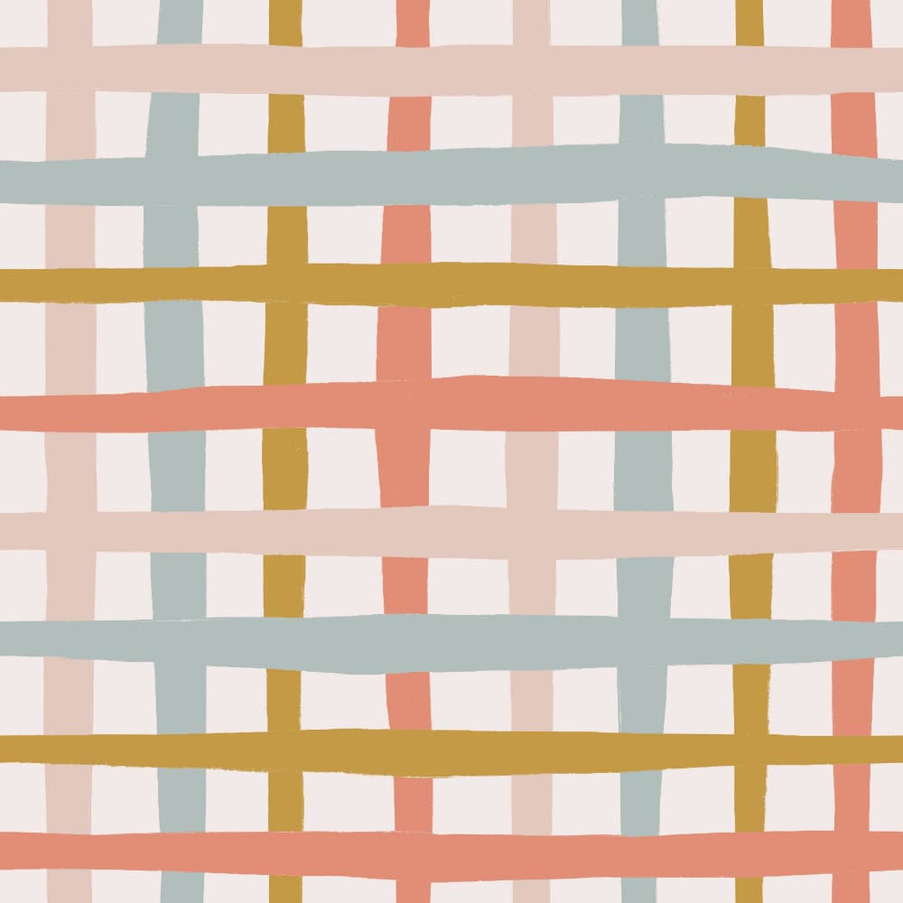Muted Plaid Grid by Menina Lisboa — canvas wall art