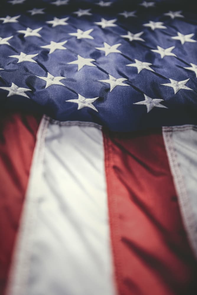Patriotic American Flag by Tim Mossholder — canvas wall art
