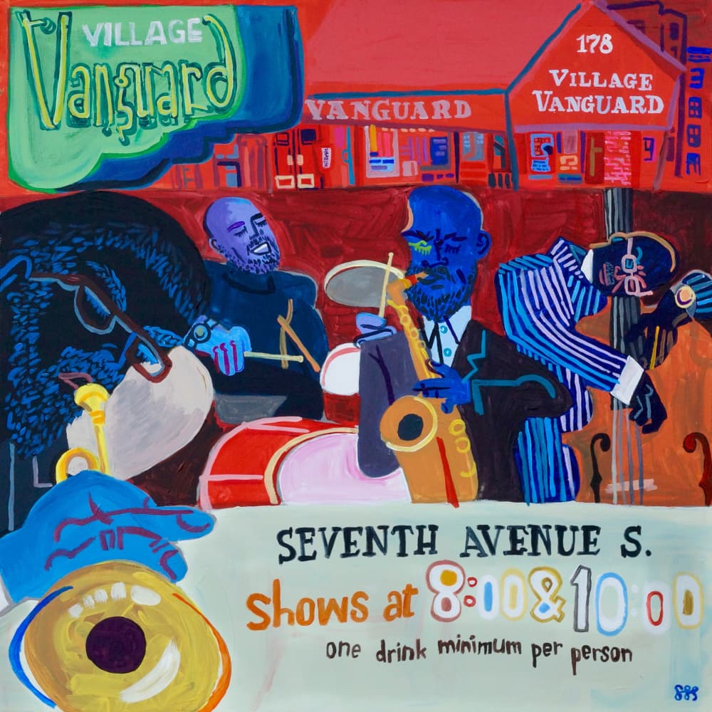 Vibrant Jazz Club Scene by Steve Spencer — canvas wall art