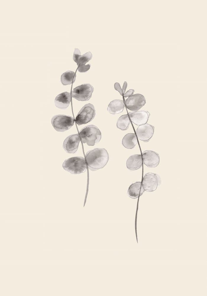 Soft Watercolor Leaves by Pictufy Studio — canvas wall art