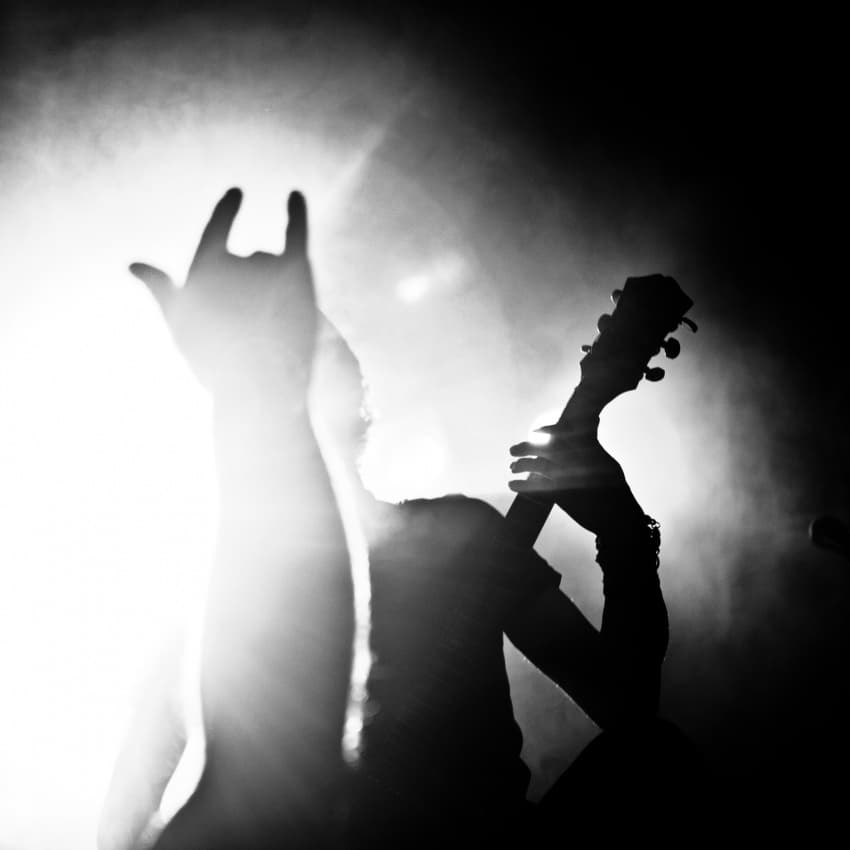 Rock On Concert Hand by Veronika Klimonová (werdza) — canvas wall art