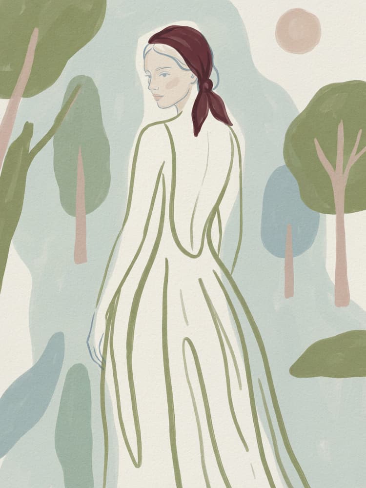 Serene Forest Woman by Andreas Magnusson — canvas wall art