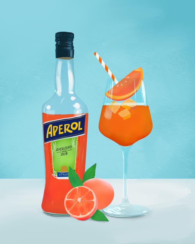 Aperol Spritz by Petra Lizde — canvas wall art
