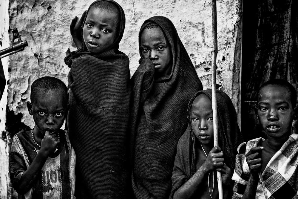 Five Children's Gaze by Joxe Inazio Kuesta Garmendia — canvas wall art