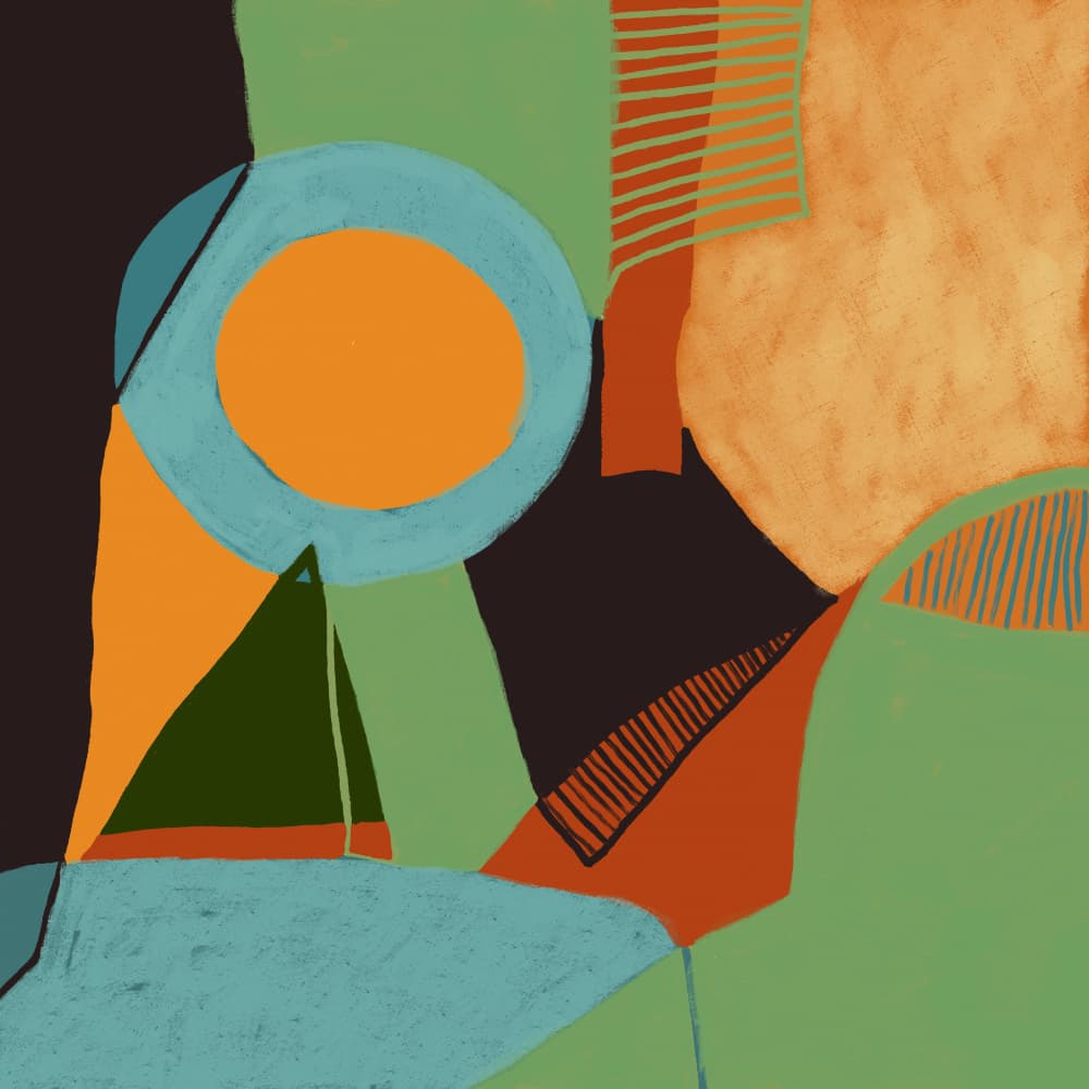 Vibrant Abstract Geometry by Sharyn Bursic — canvas wall art