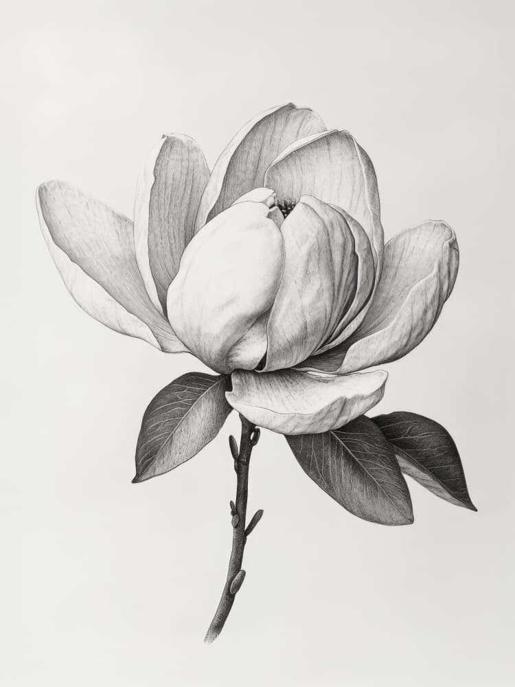 Elegant Magnolia Bloom by Kathrin Pienaar — canvas wall art