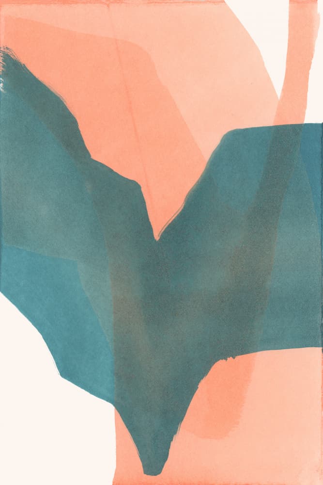 Soft Teal Shapes by cartissi — canvas wall art