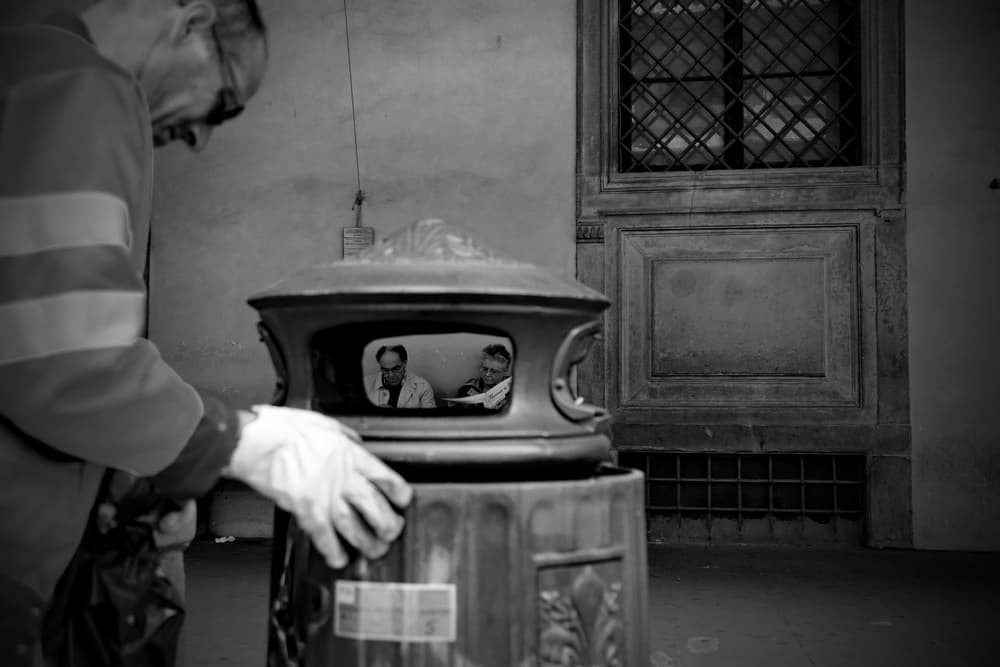 Street Life Reflection by Francesco Martinelli — canvas wall art