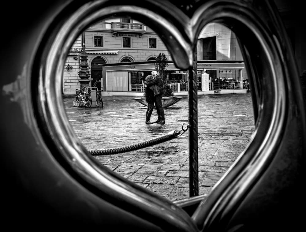 Love in a Heart Frame by Francesco Martinelli — canvas wall art