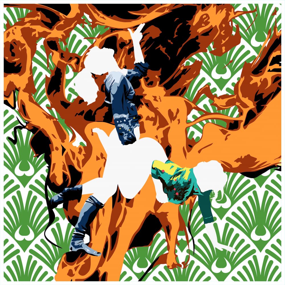 Dynamic Falling Figures by andrea de ranieri — canvas wall art