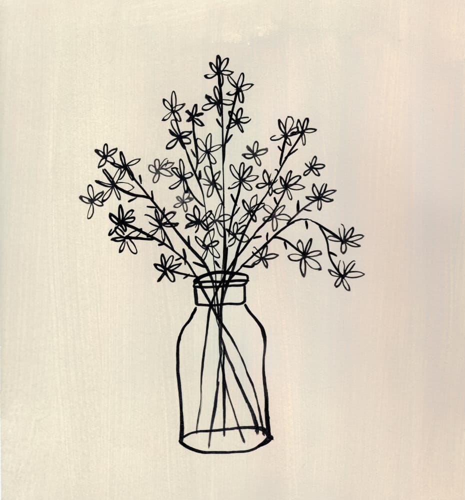 Minimalist Flower Jar by Shelley Hampe — canvas wall art