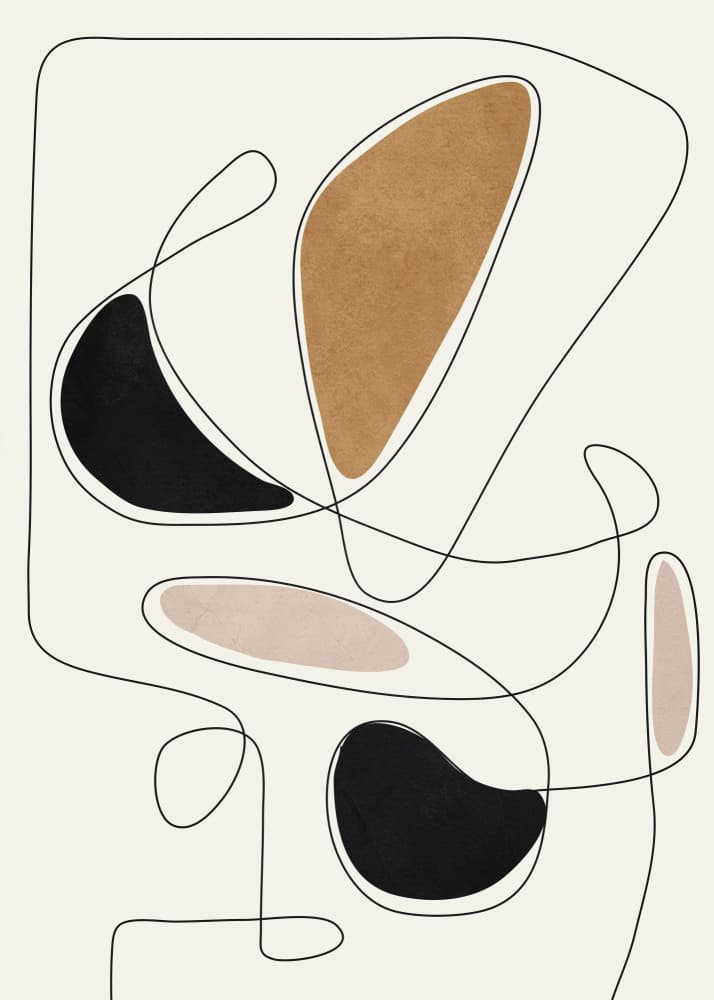Neutral Organic Forms by Flow Line — canvas wall art