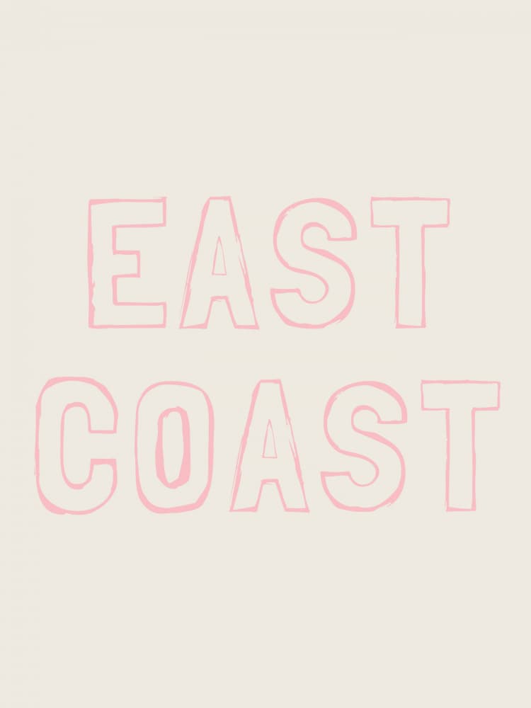 East Coast Typography by Jolly and Dash — canvas wall art