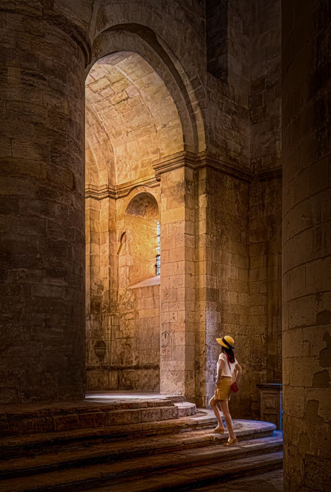 Woman in Golden Light by Kenneth-Wei Zeng — canvas wall art