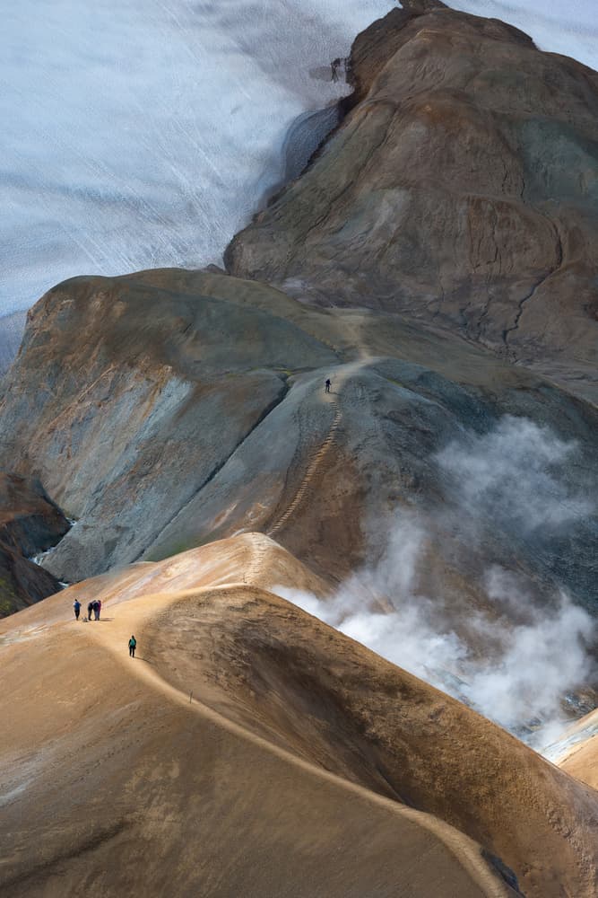Hiking Volcanic Mountains by Ira Hilger — canvas wall art