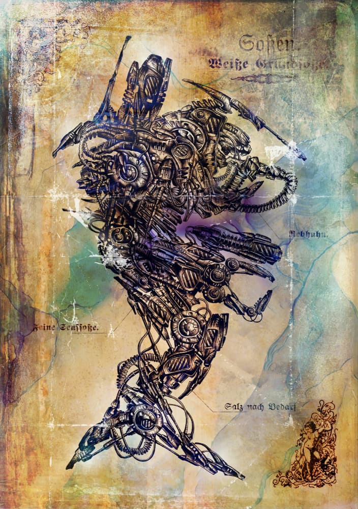 Steampunk Mechanical Creature by Rafal Kulik — canvas wall art
