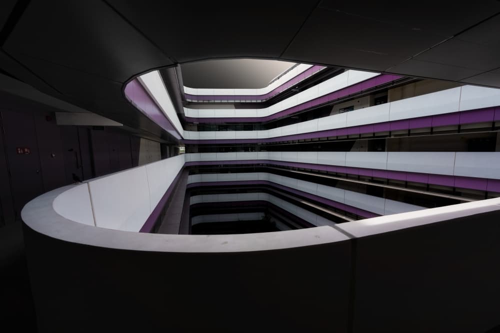 Modern Geometric Atrium by Amatou T — canvas wall art