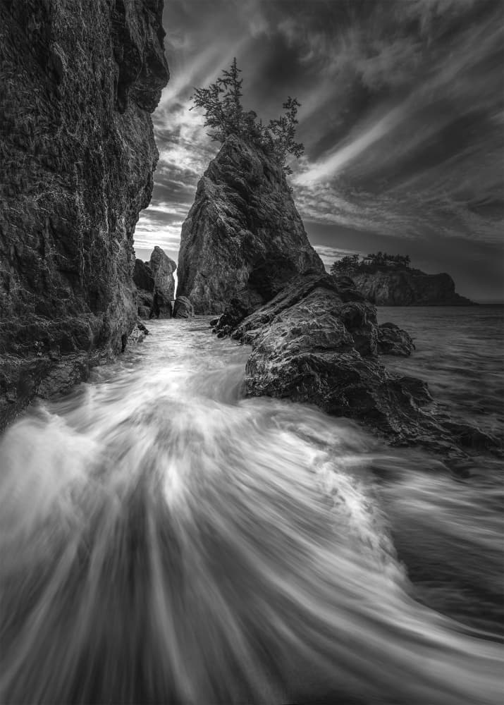 Dramatic Coastal Motion by Jack Ou — canvas wall art