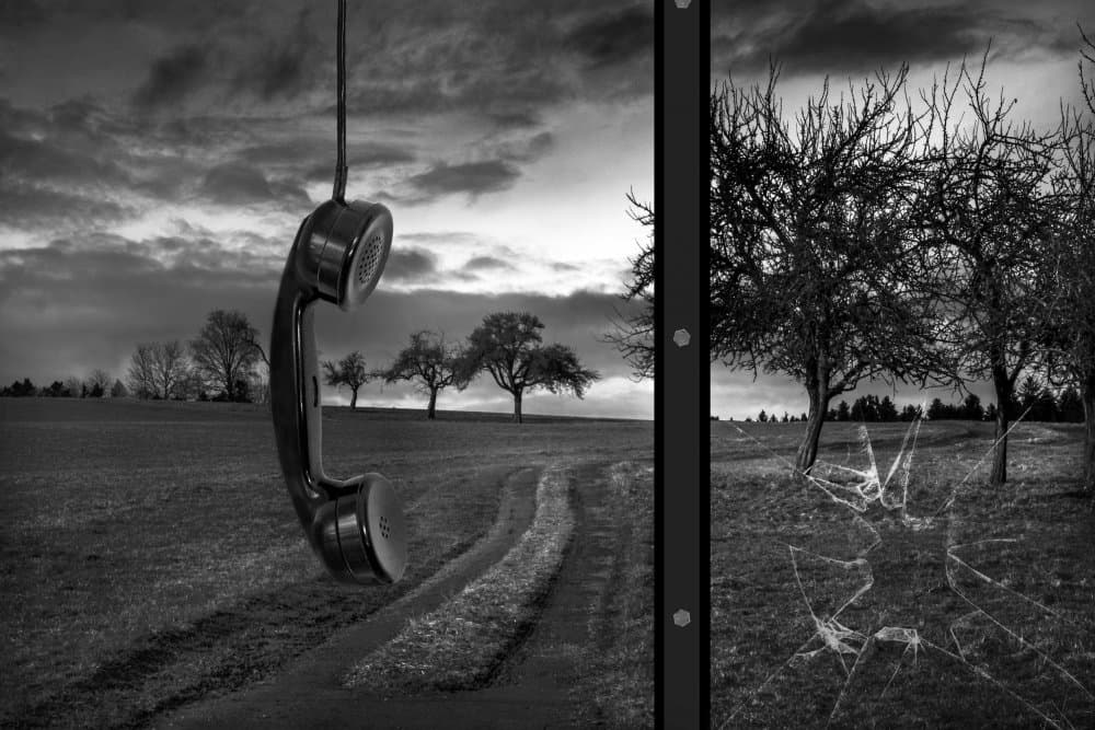 Shattered Phone Landscape by Christian MARCEL — canvas wall art