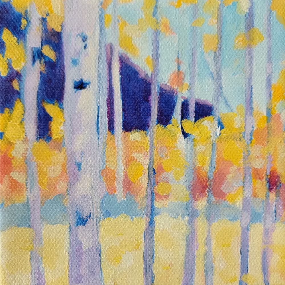 Vibrant Fall Forest by Claire Whitehead — canvas wall art