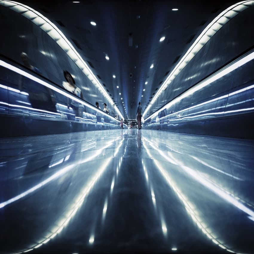 Sleek Urban Passage by Marco Antonio Cobo — canvas wall art
