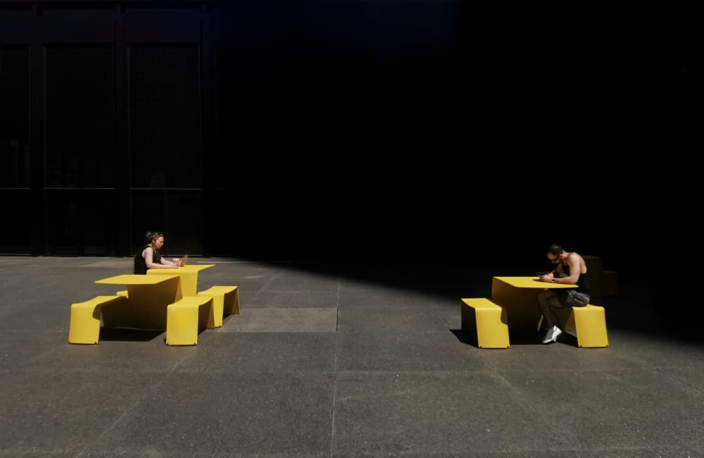 Bright Yellow Urban Solitude by Jasmine Zhang — canvas wall art
