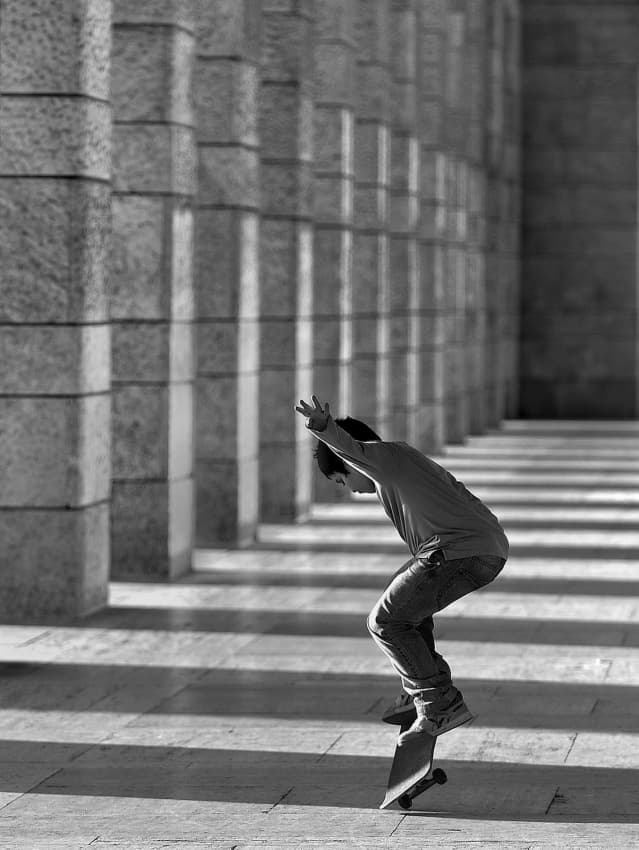 Urban Skateboarder Action by Fulvio Pellegrini — canvas wall art