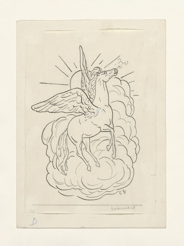 Pegasus Flying In Front of Clouds (1891–1941)