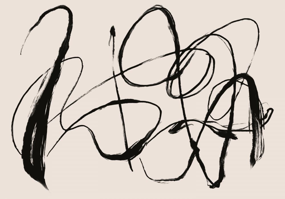 Fluid Ink Abstract Lines by Little Dean — canvas wall art