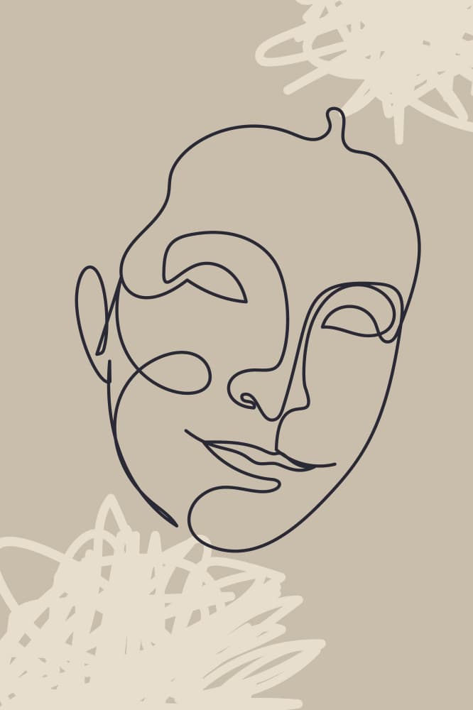 Serene Line Face by Anna Rose — canvas wall art