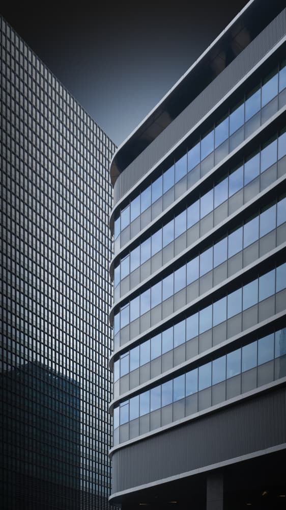 Modern City Buildings by Shuchuan Liu — canvas wall art