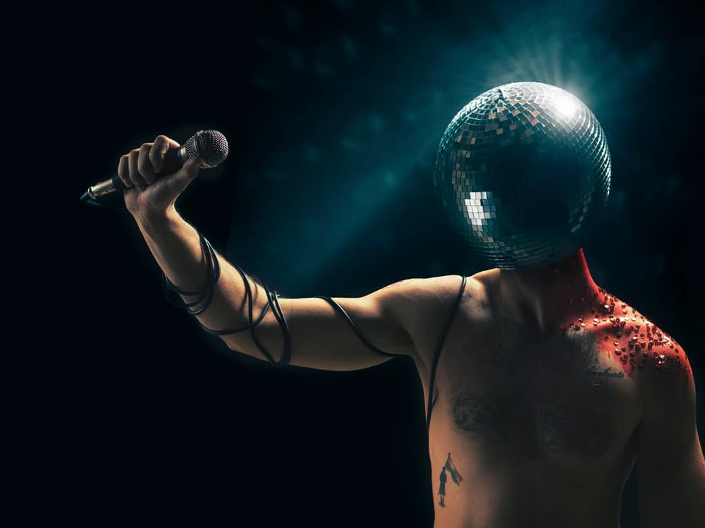 Disco Ball Performer by Dan-Stefan Susa — canvas wall art