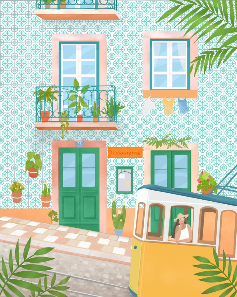 Lisboa City, Portugal by Petra Lizde — canvas wall art