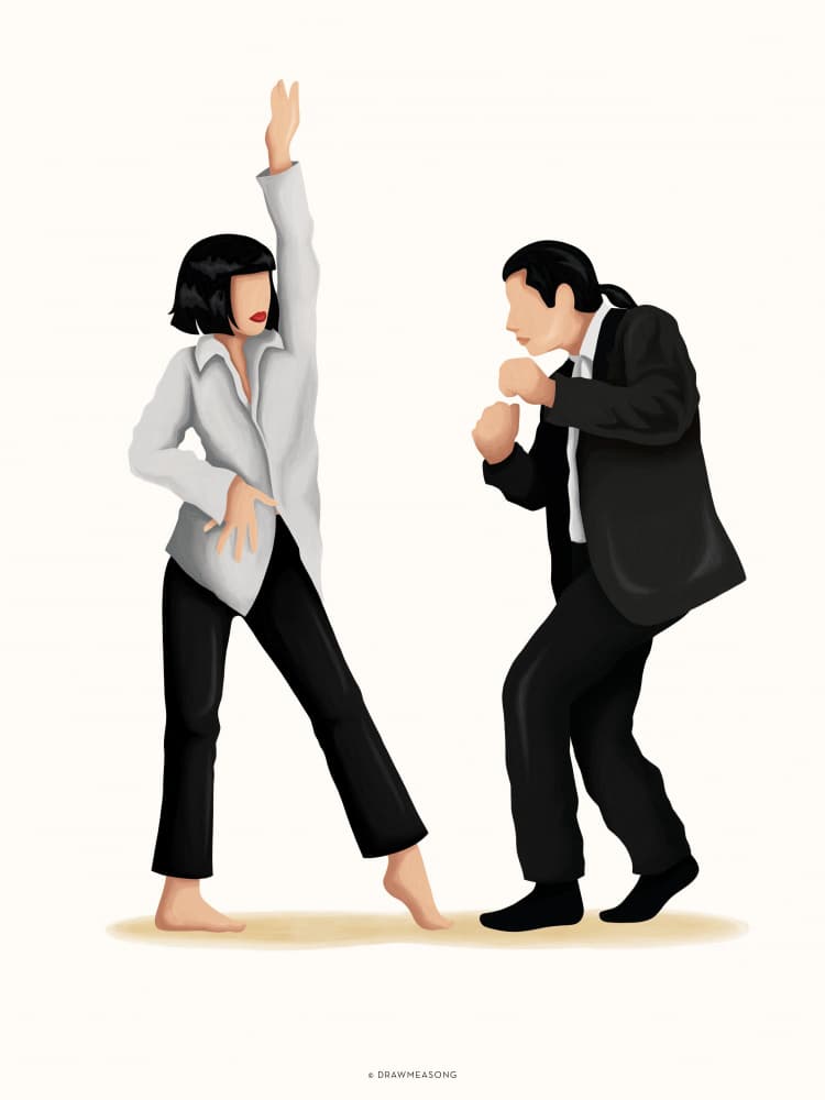 Dynamic Dance Couple by Nour Tohme — canvas wall art