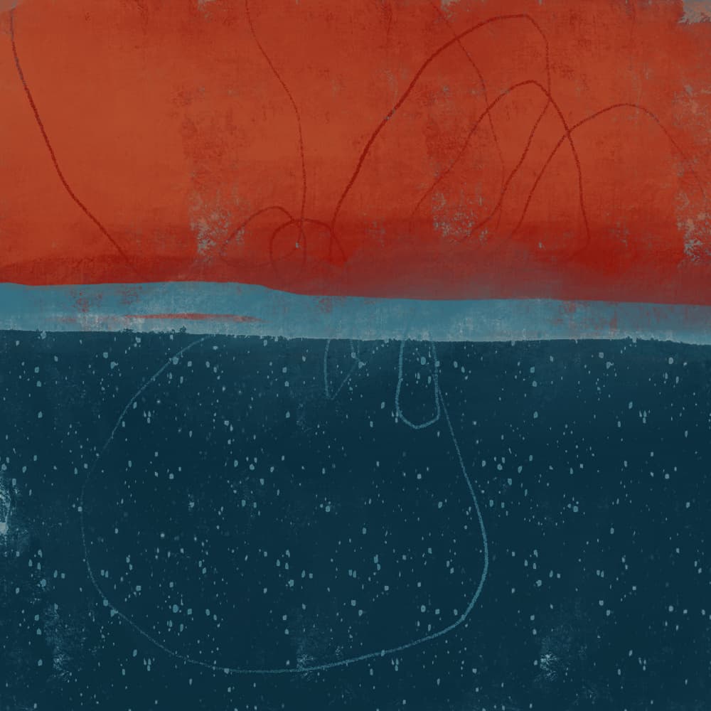 Serene Abstract Horizon by MANSI SAXENA — canvas wall art