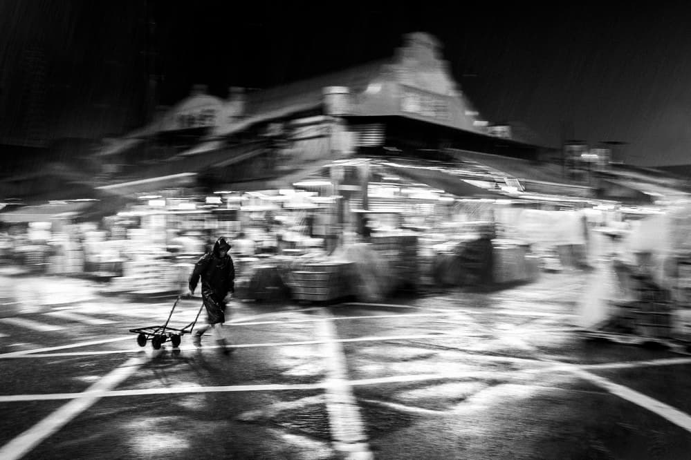 Night Market Motion by Joe B N Leung — canvas wall art