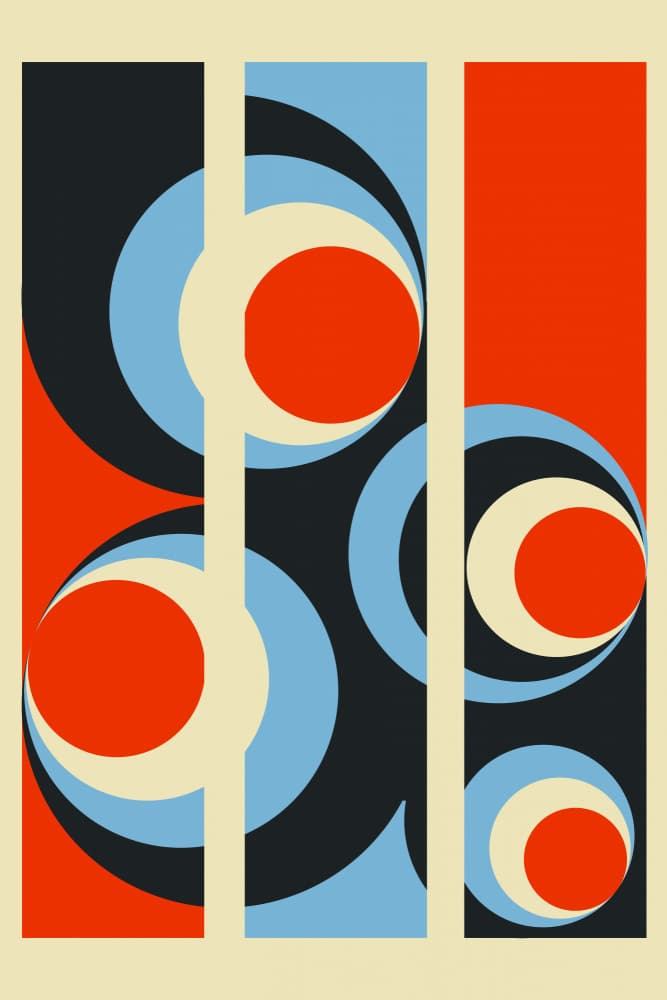 Modern Geometric Circles by jay stanley — canvas wall art