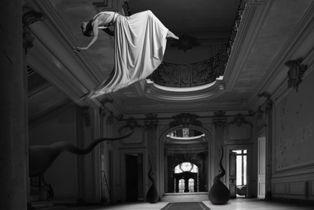 Surreal Floating Mansion Dream by Christine von Diepenbroek — canvas wall art