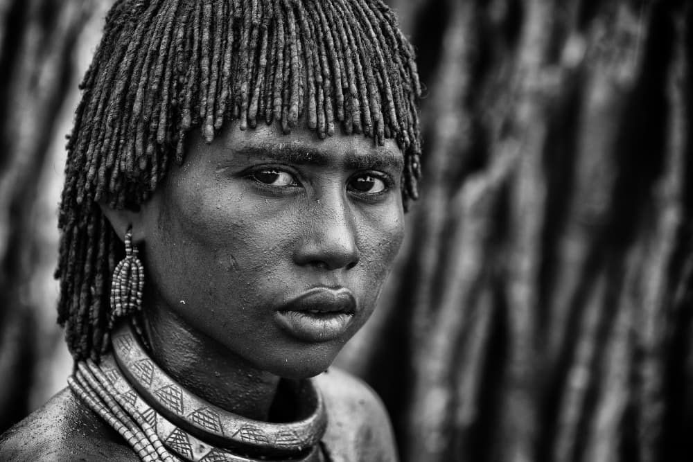 Intense Tribal Gaze by Goran Jovic — canvas wall art