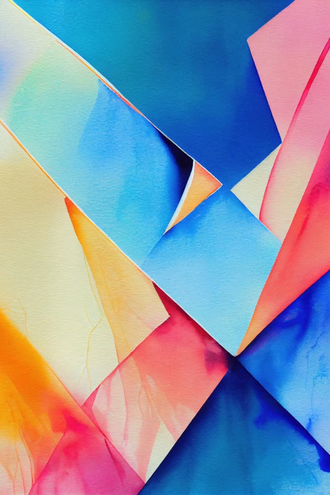Vibrant Geometric Overlap by Mauro — canvas wall art