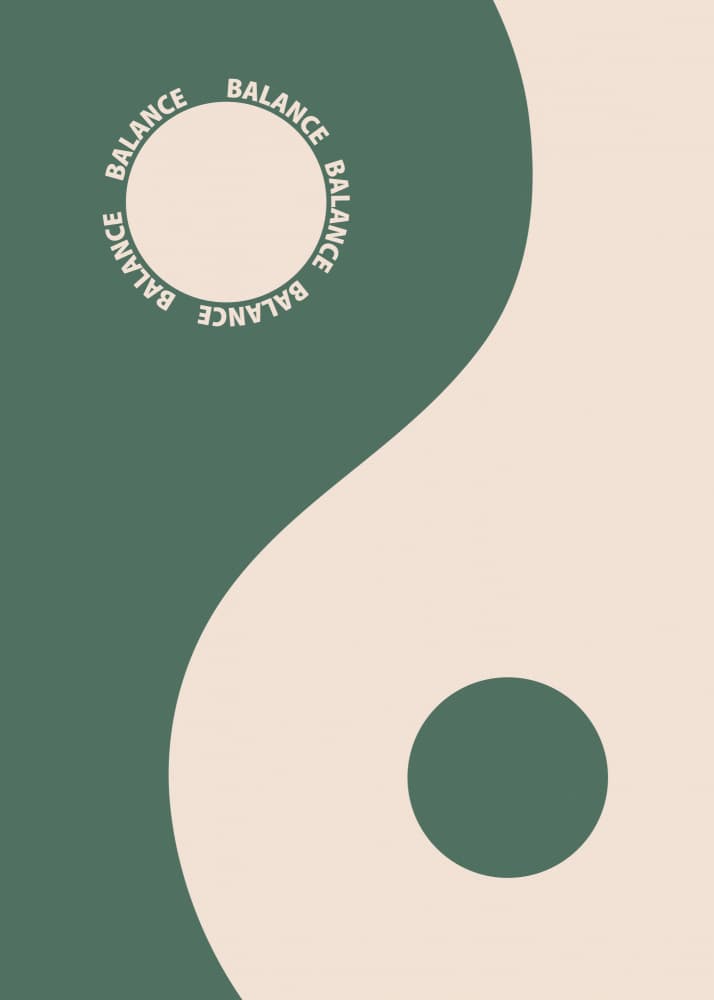 Yin Yang Balance Symbol by Paperago — canvas wall art