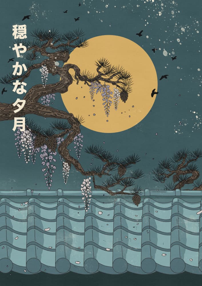 Japanese Wisteria Moon