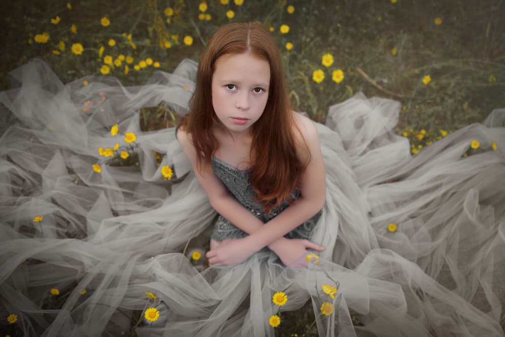 Dreamy Child Wildflowers by AYMAN KHRBAWE — canvas wall art