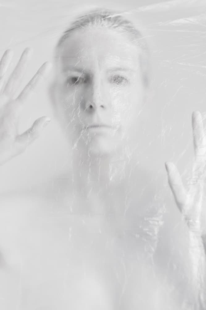 Trapped Woman Portrait by Claudio Viarengo — canvas wall art