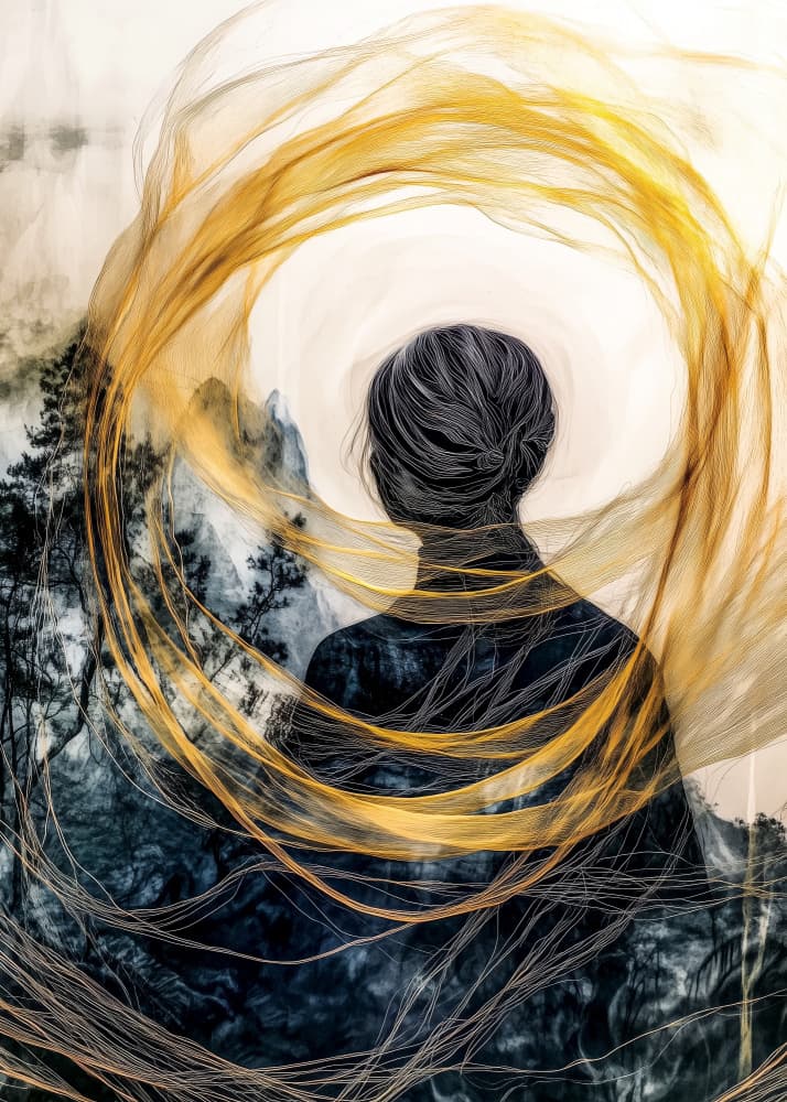 Nature's Golden Embrace by Justyna Jaszke — canvas wall art