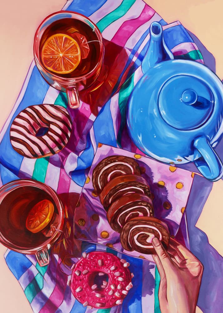 Sweet Tea Time by Anna Zdanowicz — canvas wall art