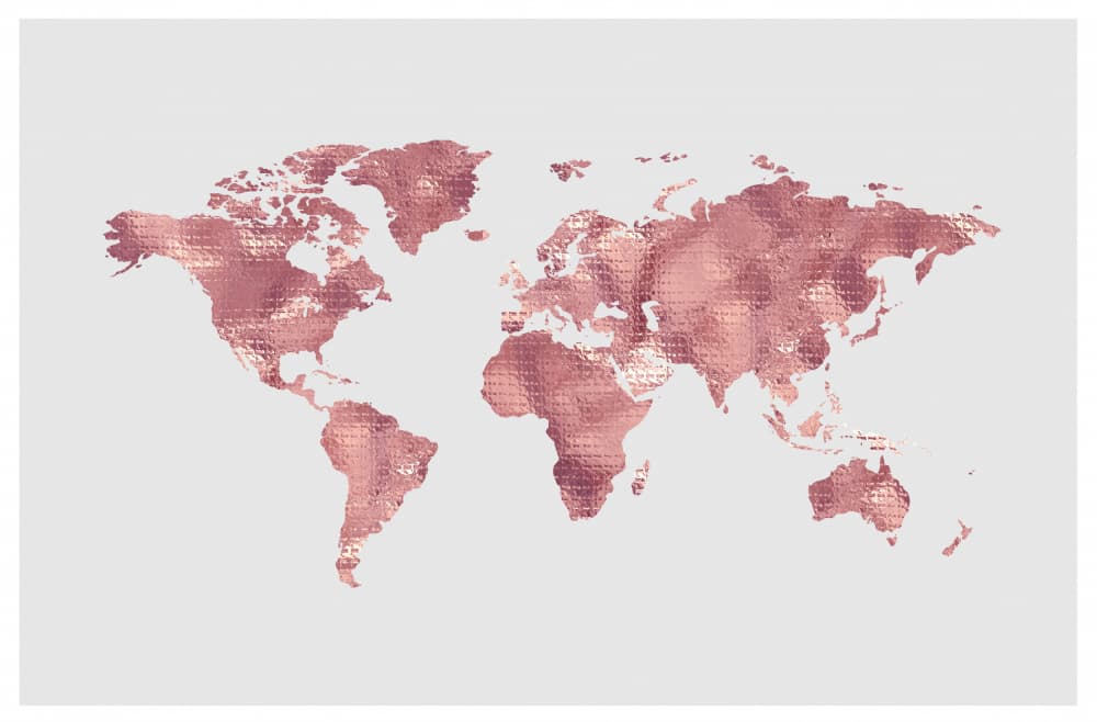 Rose Gold World by THE MIUUS STUDIO — canvas wall art
