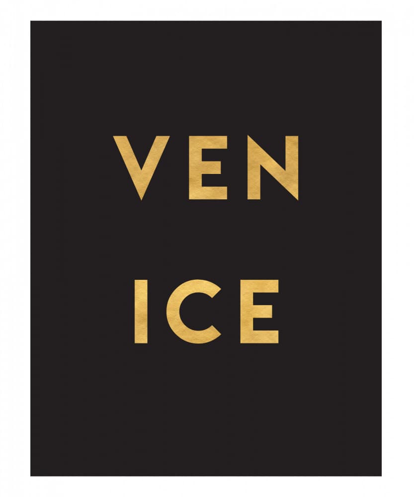 Venice Gold Typography by Emiliano Deificus — canvas wall art
